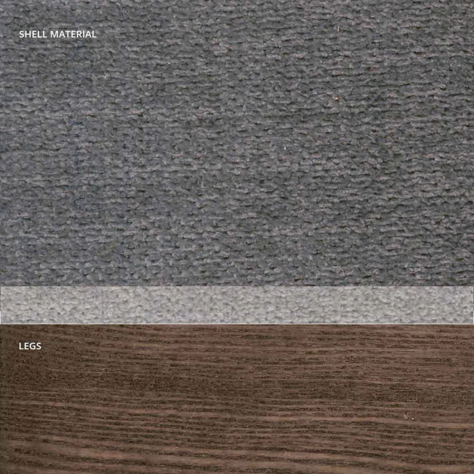 Vardagsstol i tyg och modernt trä tillverkat i Italien, Oriella Viadurini