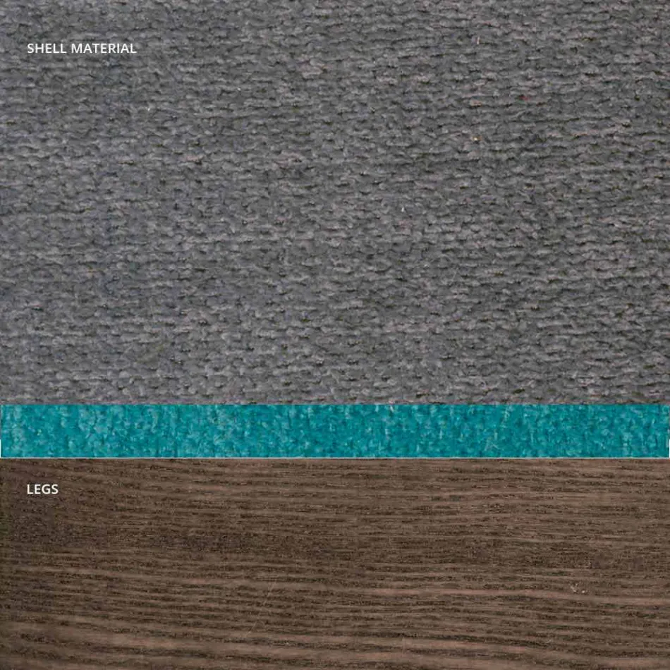 Vardagsstol i tyg och modernt trä tillverkat i Italien, Oriella Viadurini