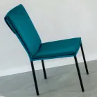 Vardagsrumsstol i fläckbeständig sammet och svart struktur - Haroon Viadurini