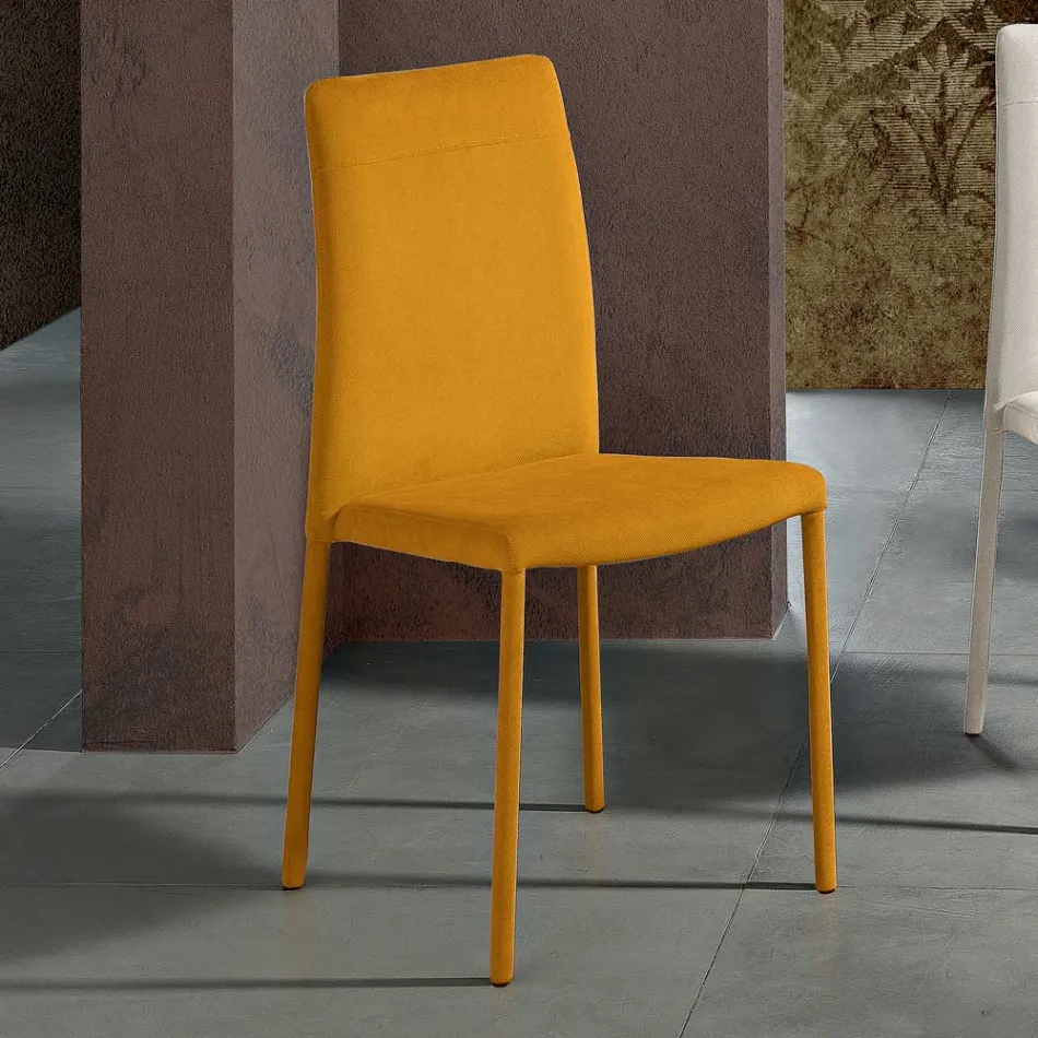 Vardagsrumsstol helt klädd i Made in Italy-tyg - Lorelai Viadurini