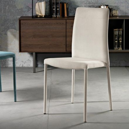 Vardagsrumsstol helt klädd i Made in Italy-tyg - Lorelai Viadurini