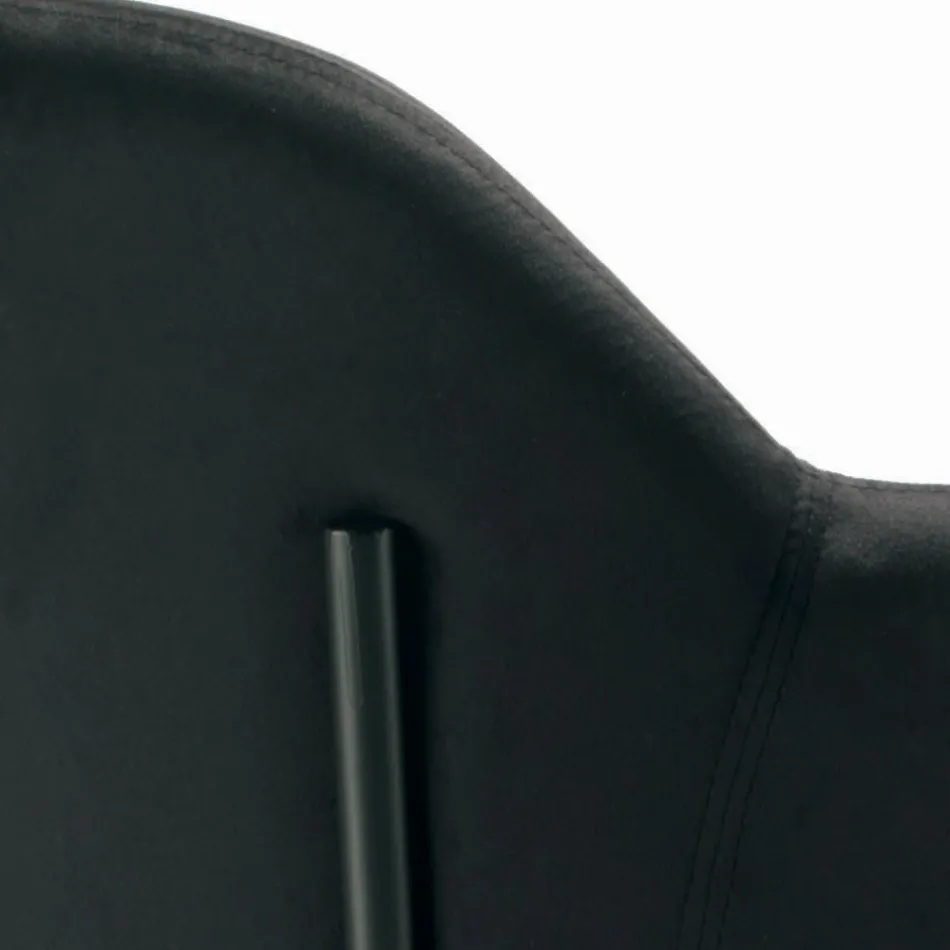 Vardagsrumsstol Gjord av stål och sammet Tillverkad i Italien - Foggia Viadurini