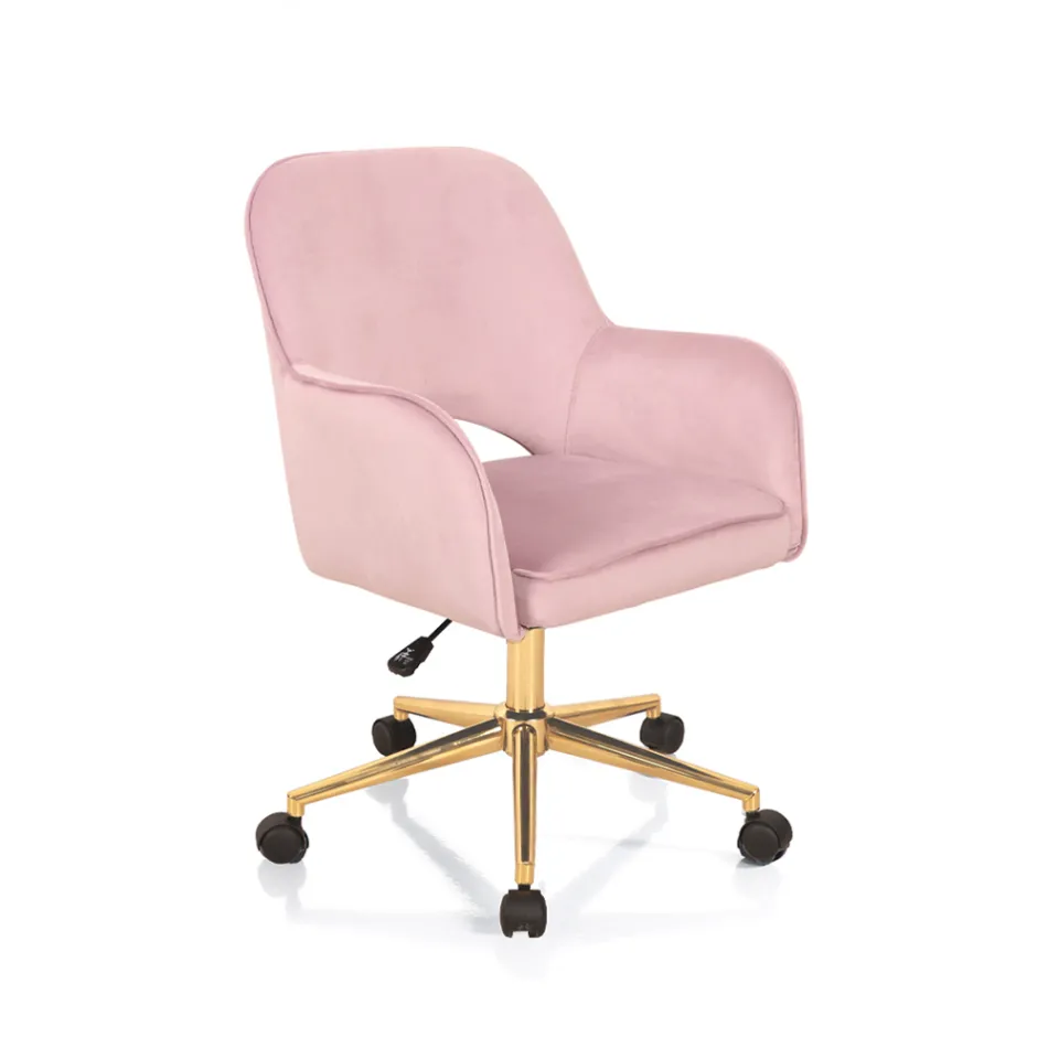 Kontorsstol Metallbas och tygsits - Anguilla Viadurini