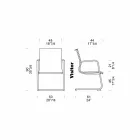 Ergonomisk kontorsstol med släde och armstöd tillverkade i Italien - Filanna Viadurini