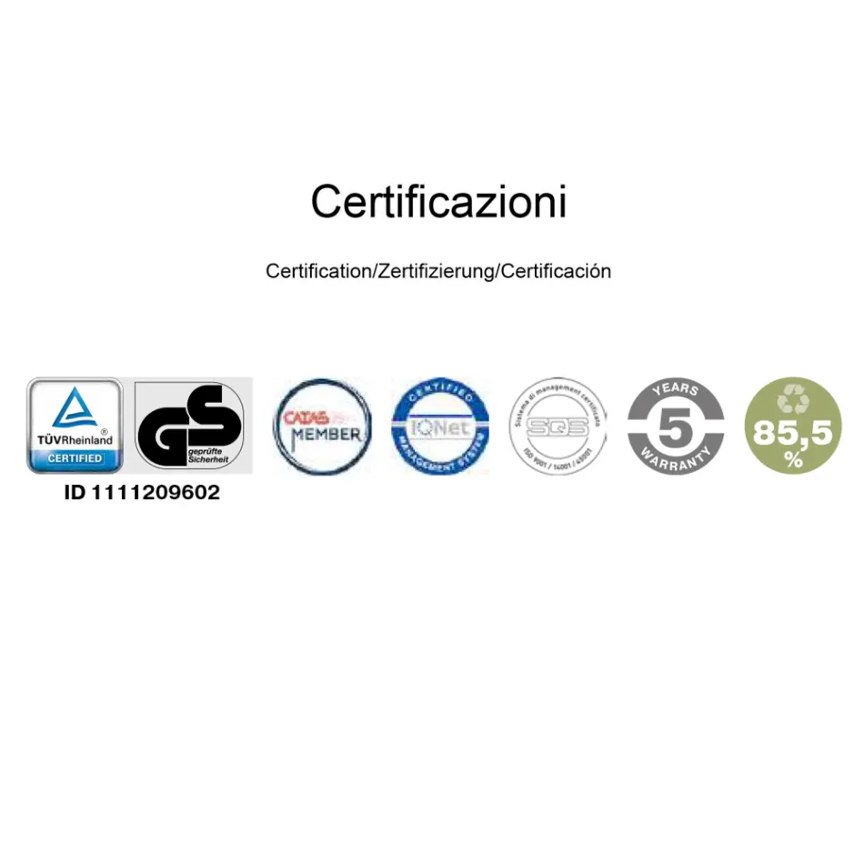 Ergonomisk kontorsstol med släde och armstöd tillverkade i Italien - Filanna Viadurini