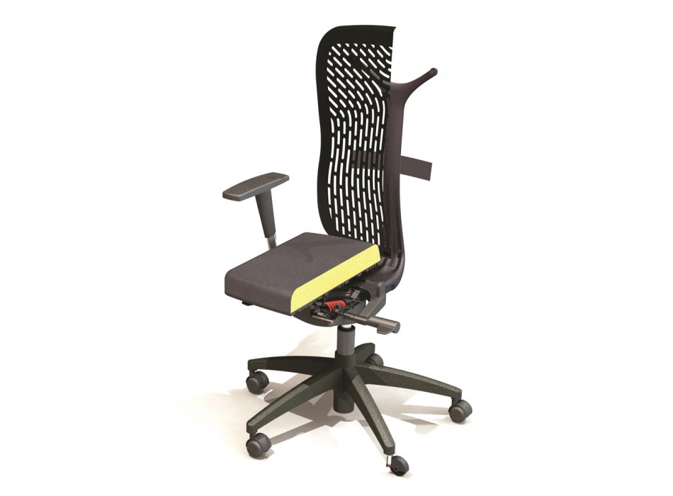 Ergonomisk och svängbar kontorsstol med armstöd Made in Italy - Fulvio Viadurini