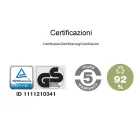 Ergonomisk och svängbar kontorsstol med armstöd Made in Italy - Fulvio Viadurini