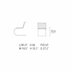 Kontorsstol i naturrör och förkromat stål tillverkat i Italien - Formentera Viadurini