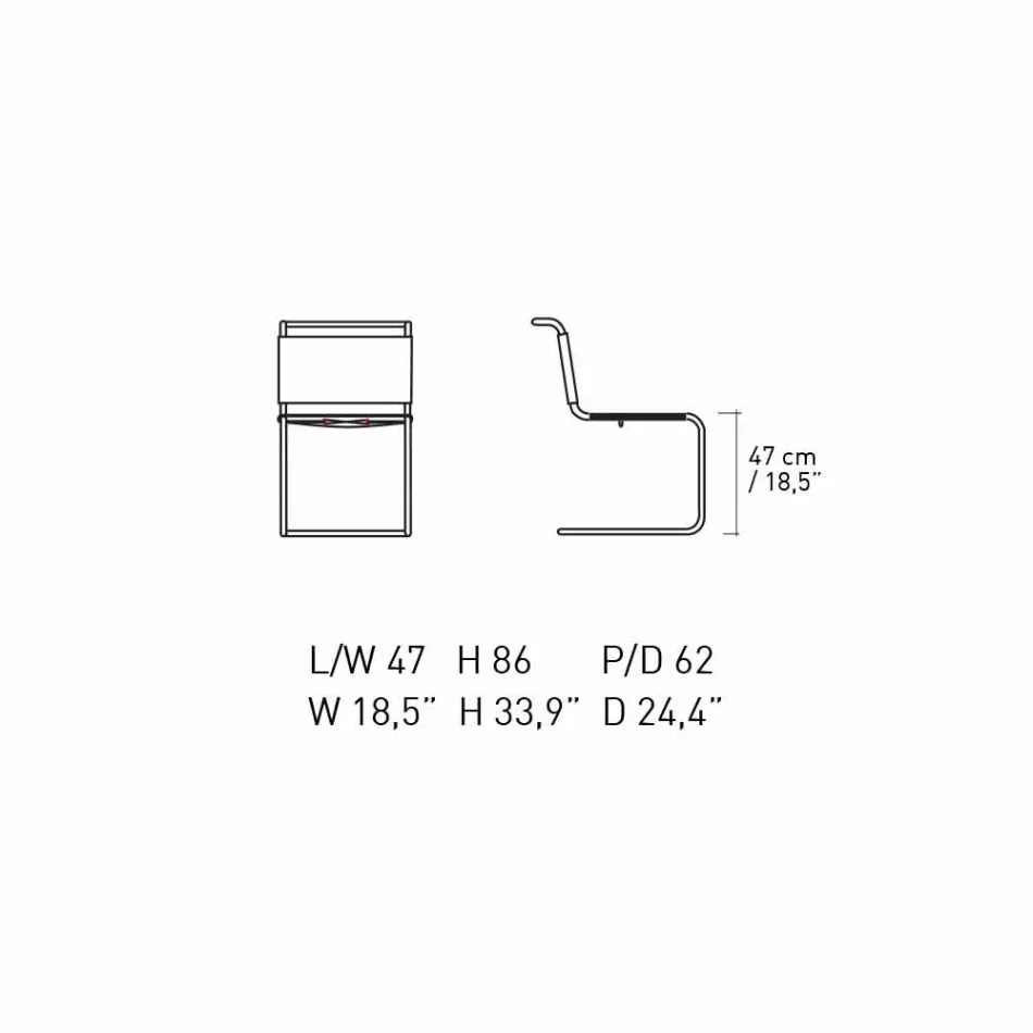 Kontorsstol i läder med förkromad stålkonstruktion tillverkad i Italien - Elite Viadurini