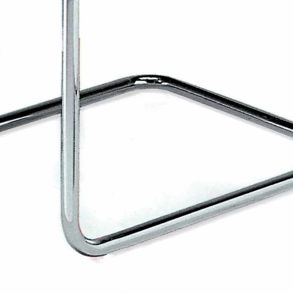 Kontorsstol i läder med förkromad stålkonstruktion tillverkad i Italien - Elite Viadurini