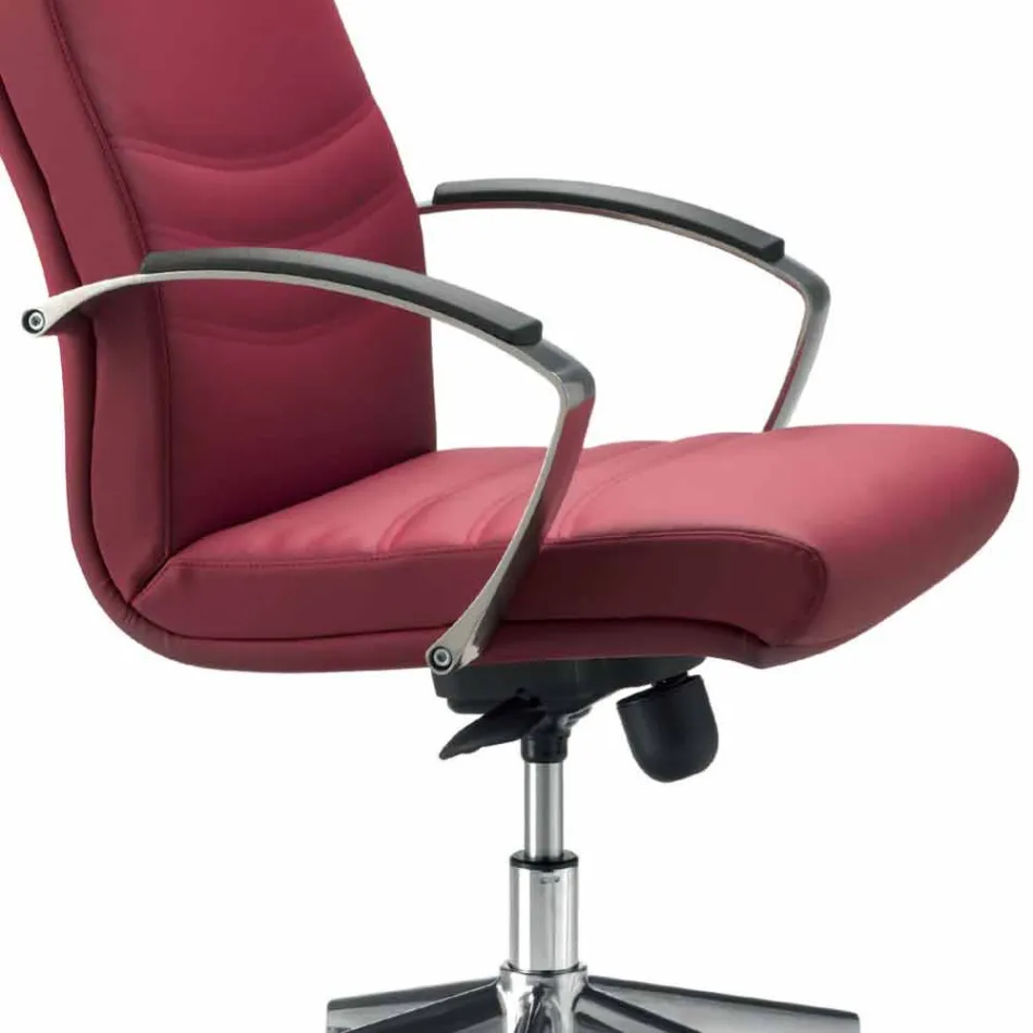 Kontorsstol i bok klädd i kohud blomma typ Debora Viadurini