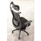 Halvriktad kontorsstol i svart Tecnoete - Gerlanda Viadurini