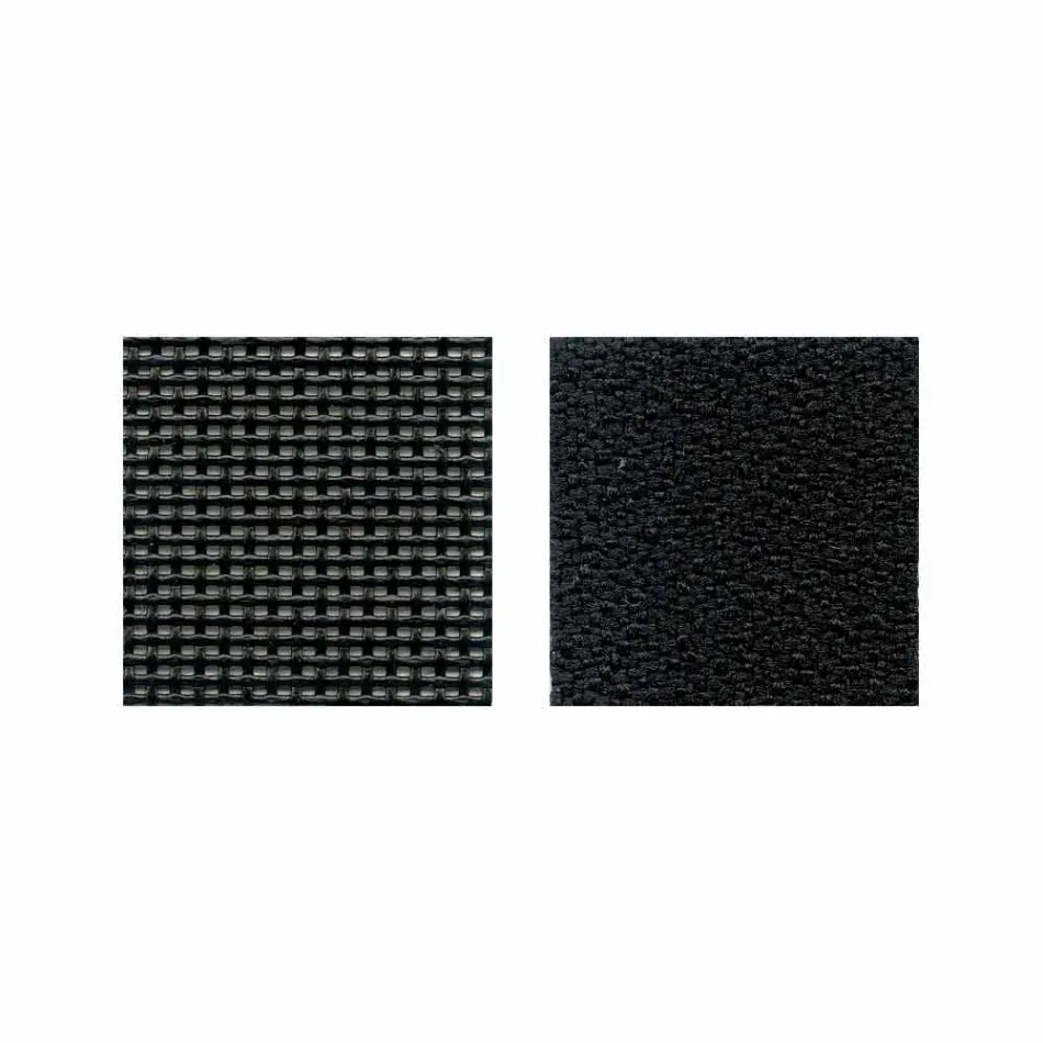 Halvriktad kontorsstol i Tecnorete och svart tyg - Vespasiano Viadurini