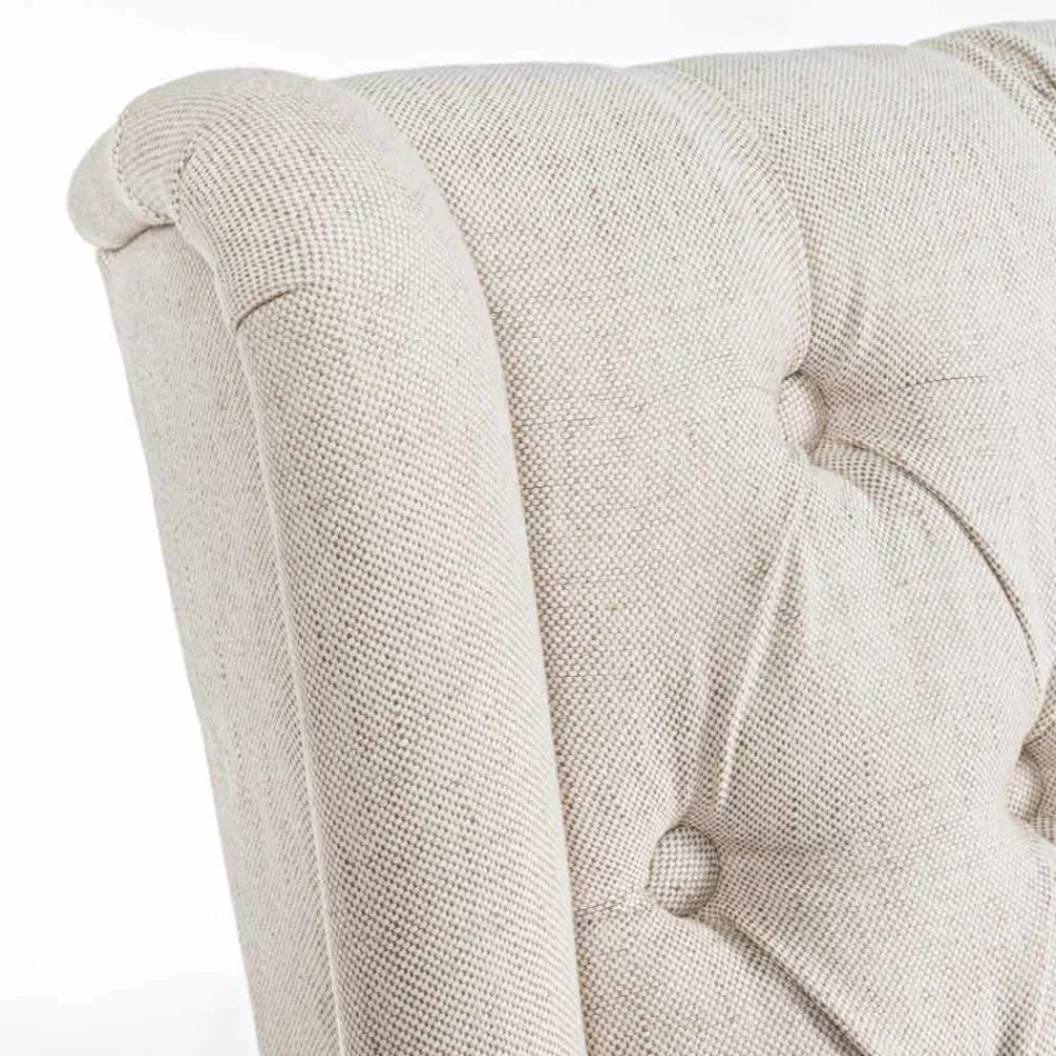 Klassisk designstol i tyg och ek 2 stycken Homemotion - Forla Viadurini