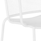 Design Trädgårdsstol med armstöd stapelbar i vitt stål - Mamagago Viadurini