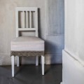 Design kök stol i vit lackerat bokträ, Shirley, 2 stychen