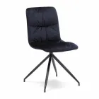 Stol modern design klädd i tyg Chiara Viadurini