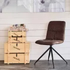 Stol modern design klädd i tyg Chiara Viadurini