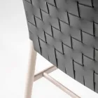 Högkvalitativ stol i bokträ och läder Tillverkad i Italien, 2 delar - Nora Viadurini