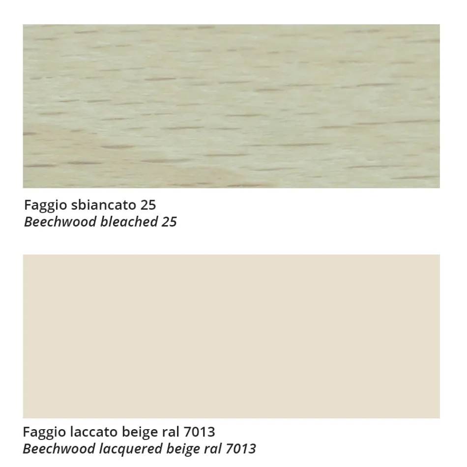 Högkvalitativ stol i bokträ och läder Tillverkad i Italien, 2 delar - Nora Viadurini