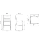 Högkvalitativ stol i massivt bokträ Tillverkad i Italien, 2 delar - Nora Viadurini