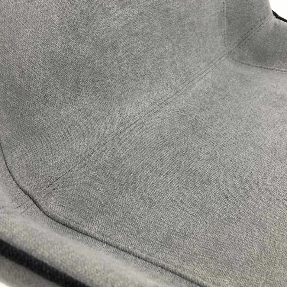 Designstol i tyg med fyrkantiga ben tillverkad i Italien, 4 stycken - Oriella Viadurini