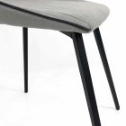 Designstol i tyg med fyrkantiga ben tillverkad i Italien, 4 stycken - Oriella Viadurini