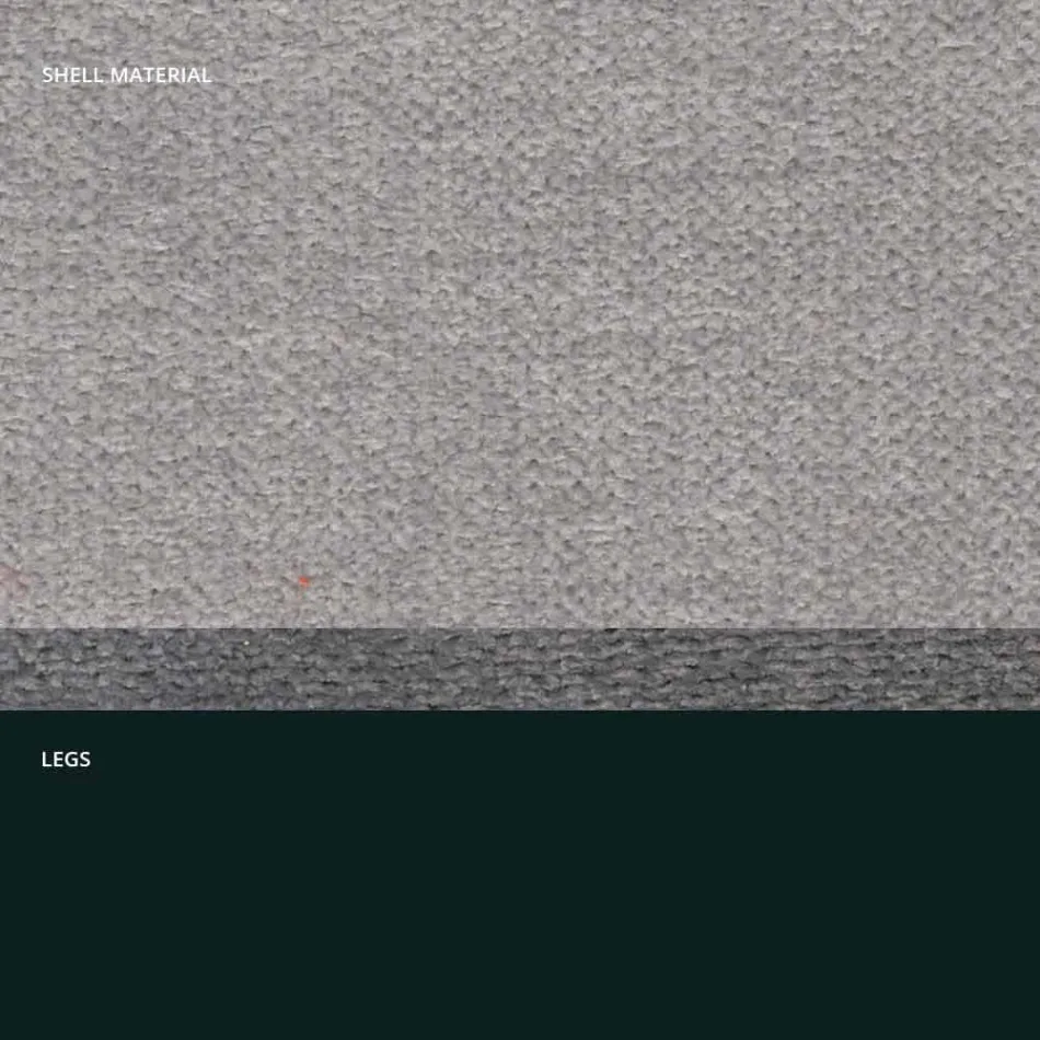 Designstol i tyg med fyrkantiga ben tillverkad i Italien, 4 stycken - Oriella Viadurini