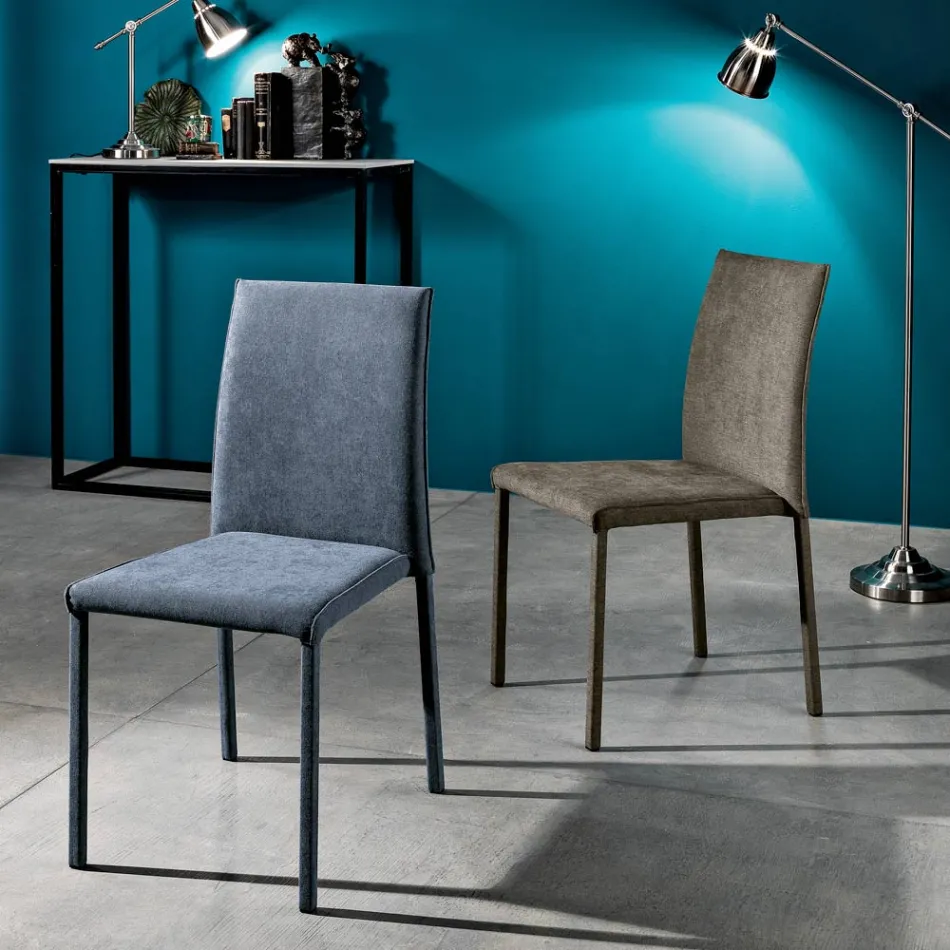 Matsalsstol i designertyg tillverkad i Italien, Conny Viadurini