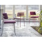 Lyxig tygstol med metallunderrede Tillverkad i Italien, 2 delar - Alaska Viadurini