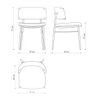 Lyxig tygstol med metallunderrede Tillverkad i Italien, 2 delar - Alaska Viadurini