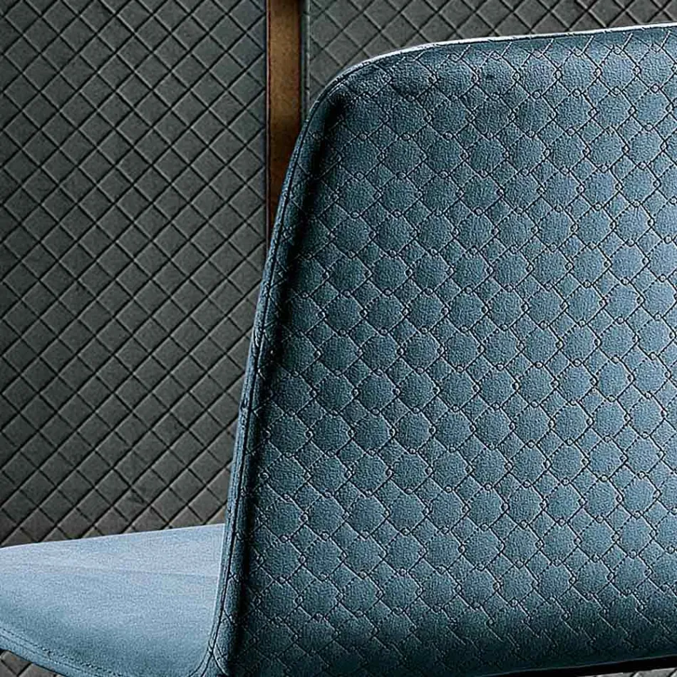 Elegant stol för modern design i färgad sammet och trä - Bizet Viadurini