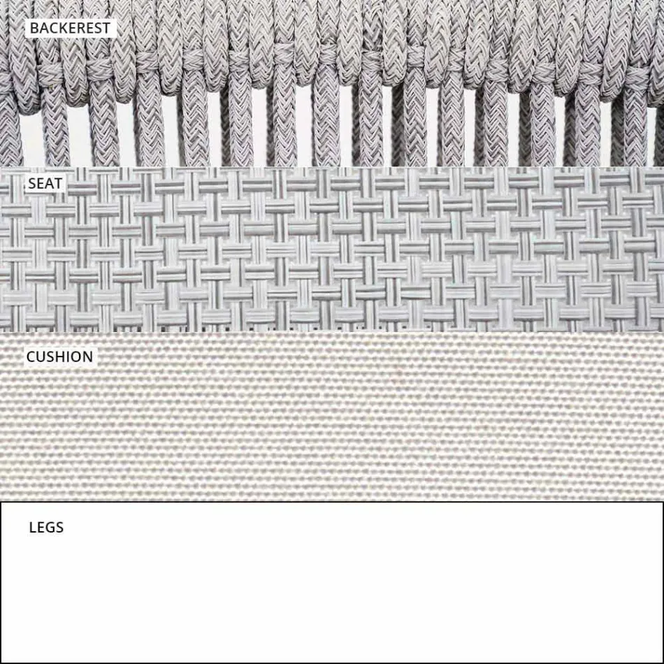 Utomhusstol med armstöd Stapelbar stoppad H 78cm - Smart av Varaschin Viadurini