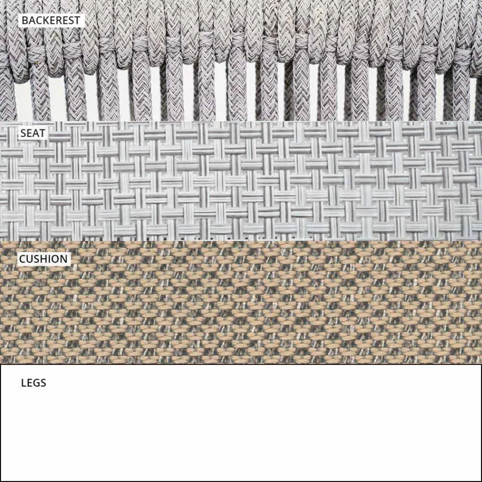 Utomhusstol med armstöd Stapelbar stoppad H 78cm - Smart av Varaschin Viadurini