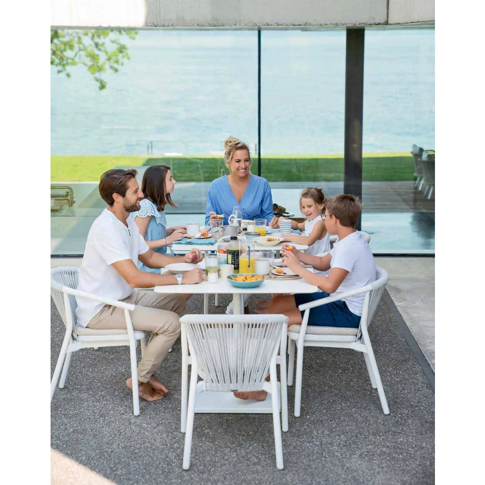 Utomhusstol med armstöd Stapelbar stoppad H 78cm - Smart av Varaschin Viadurini