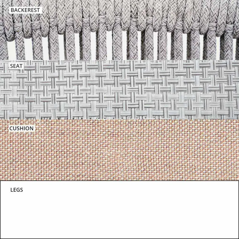 Utomhusstol med armstöd Stapelbar stoppad H 78cm - Smart av Varaschin Viadurini