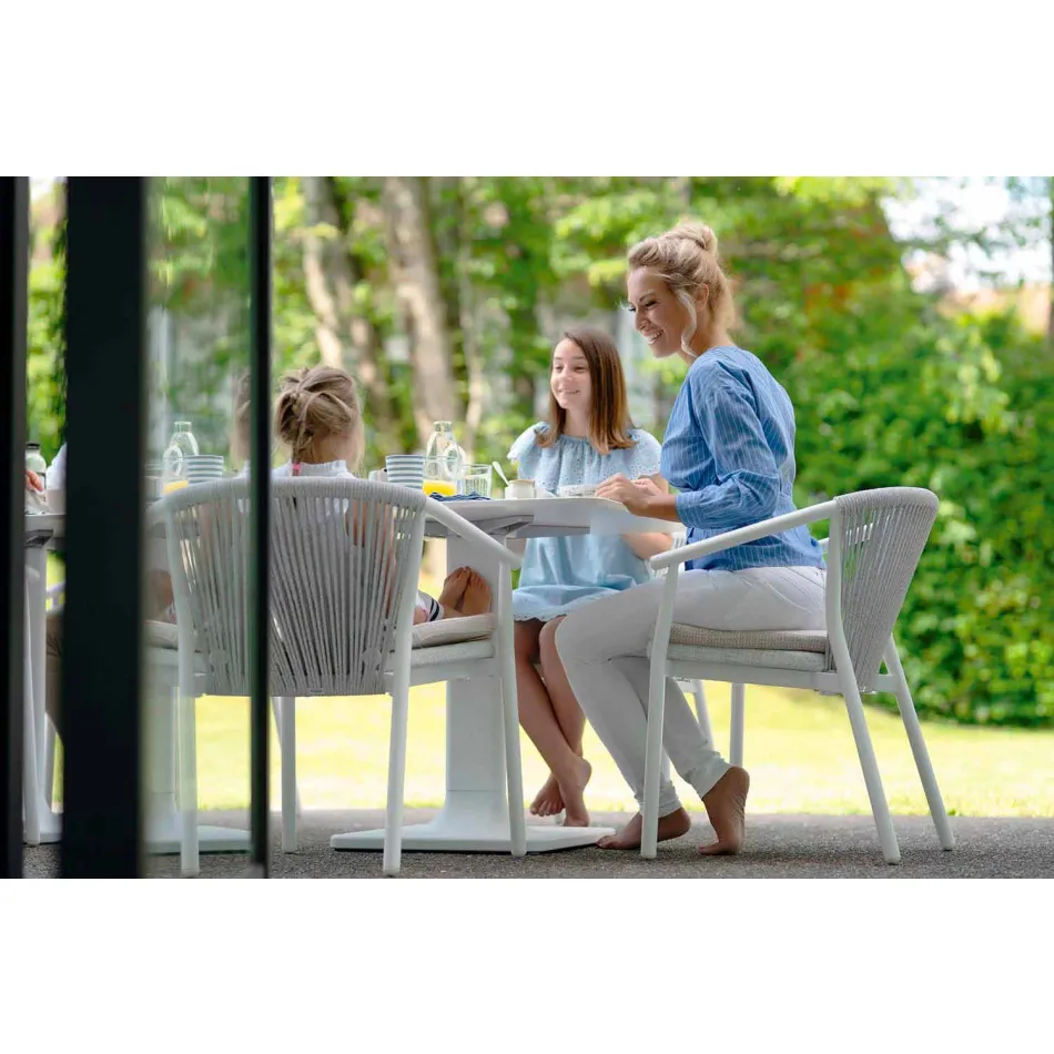 Utomhusstol med armstöd Stapelbar stoppad H 78cm - Smart av Varaschin Viadurini