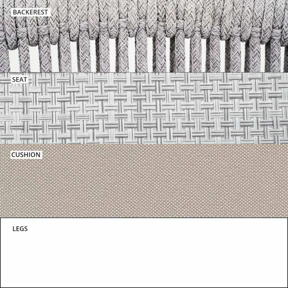 Utomhusstol med armstöd Stapelbar stoppad H 78cm - Smart av Varaschin Viadurini