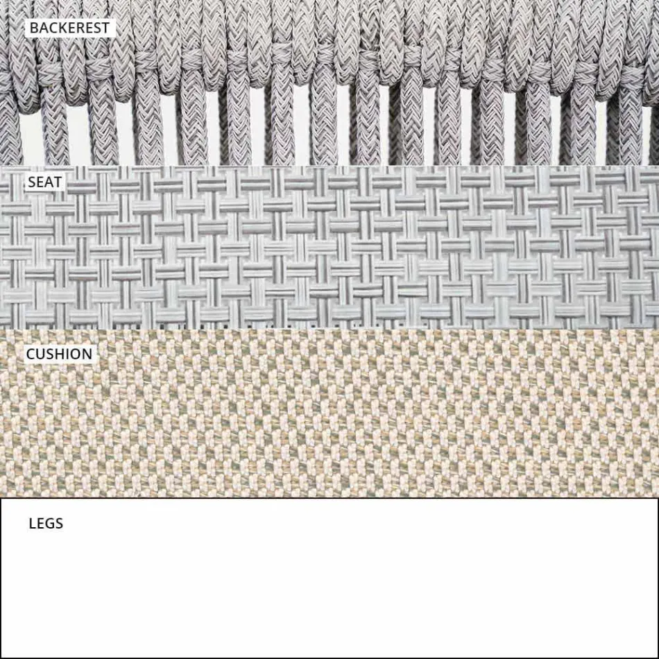 Utomhusstol med armstöd Stapelbar stoppad H 78cm - Smart av Varaschin Viadurini