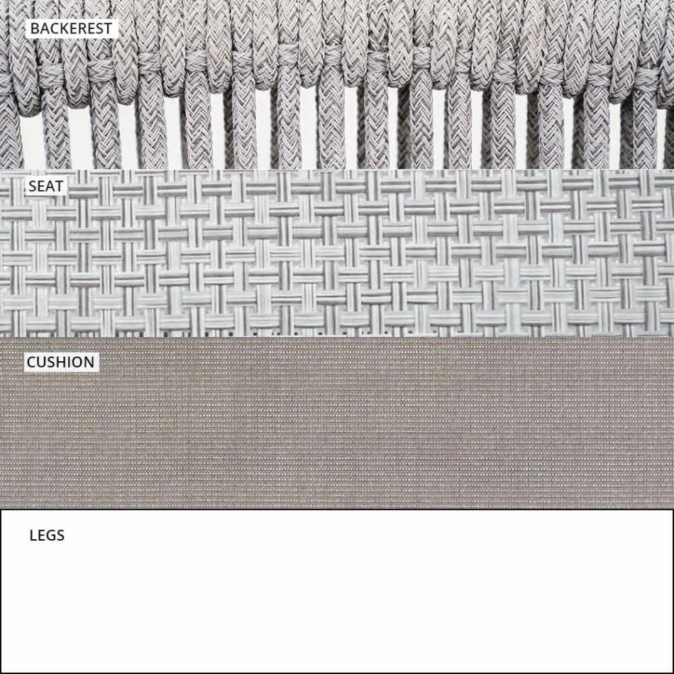 Utomhusstol med armstöd Stapelbar stoppad H 78cm - Smart av Varaschin Viadurini