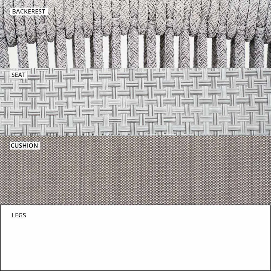 Utomhusstol med armstöd Stapelbar stoppad H 78cm - Smart av Varaschin Viadurini