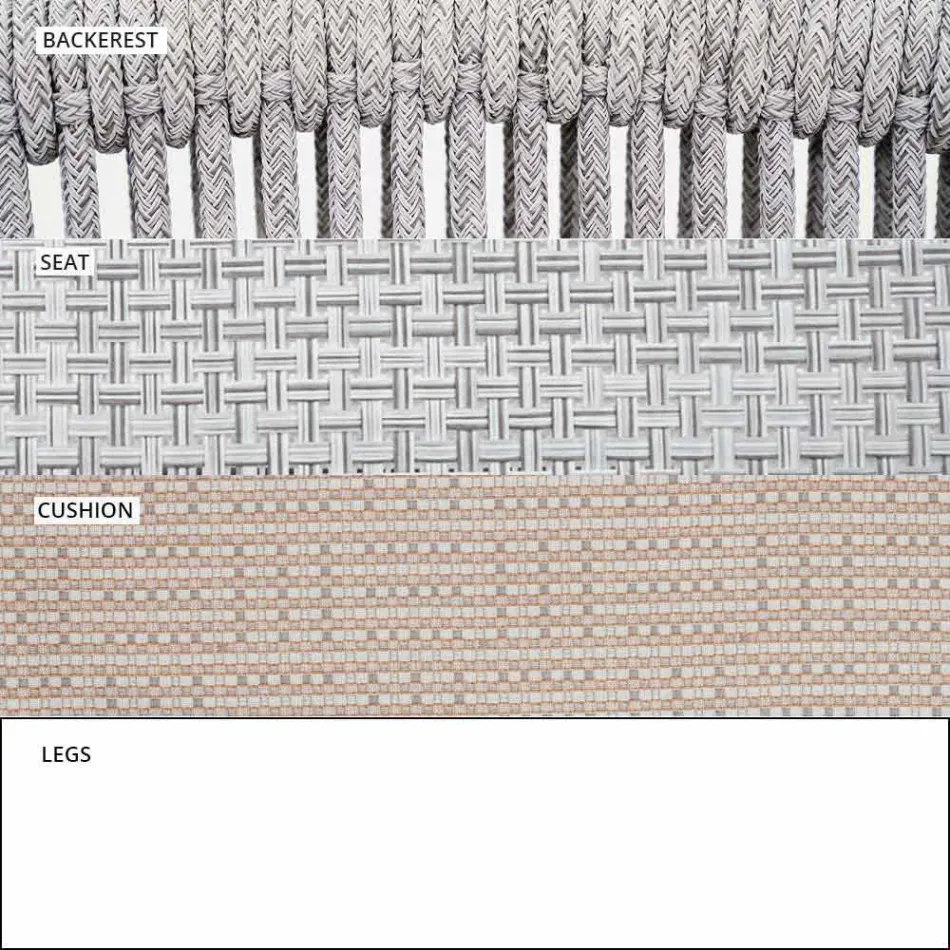 Utomhusstol med armstöd Stapelbar stoppad H 78cm - Smart av Varaschin Viadurini