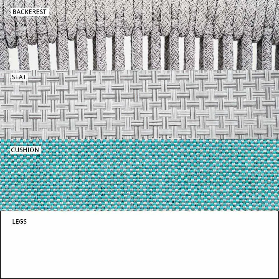 Stapelbar utomhusstol med vadderade armstöd H 73cm - Smart av Varaschin Viadurini