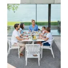 Stapelbar utomhusstol med vadderade armstöd H 73cm - Smart av Varaschin Viadurini