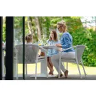 Stapelbar utomhusstol med vadderade armstöd H 73cm - Smart av Varaschin Viadurini