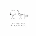 Snurrstol i lackerad aluminium med lädersäte tillverkad i Italien - Cabiria Viadurini