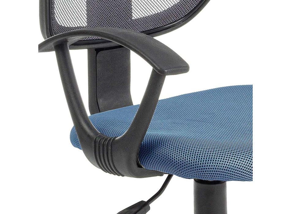 Vridbar kontorsstol i nylon och meshtyg i 3 färger - Rasha Viadurini