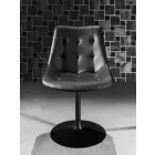 Snurrstol, sits i Ecoleather Capitonnè Processing - Aura Viadurini