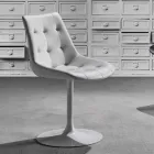 Snurrstol, sits i Ecoleather Capitonnè Processing - Aura Viadurini