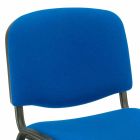 Vadderad stol för väntrum med modern svartmetallbas - Carmela Viadurini